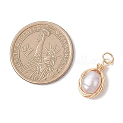 Подвески из натурального культивированного пресноводного жемчуга в форме картофеля&nbsp;PALLOY-JF04767