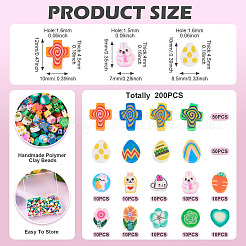 Пасхальные темы бусины из полимерной глины ручной работы CLAY-TA0001-67