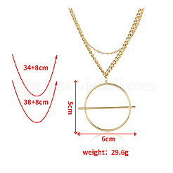 Минималистичный кулон в виде круглой планки из сплава&nbsp;IF7222-2