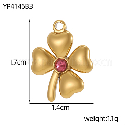 Подвески из нержавеющей стали 304 с микропаве из кубического циркония&nbsp;STAS-OY012-30G