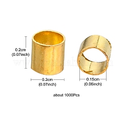 Зажимные бусины из латуни KK-YW0002-02G