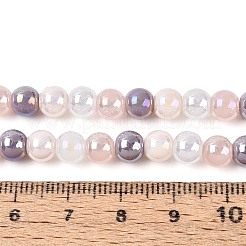Chapelets de perles en verre électroplaqué&nbsp;EGLA-N019-6mm-04