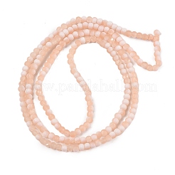 Perle di vetro smerigliato crackle fili&nbsp;GLAA-U001-4mm-M05