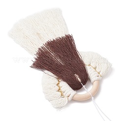 Подвеска-ангел из хлопка и макраме ручной работы HJEW-JM02844