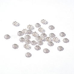 Серебряный цвет цветок латунные шарик прокладки крышки&nbsp;X-EC131-S