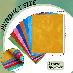 8 шт. 8-х цветный хлопковый носовой платок&nbsp;DIY-BC0015-88