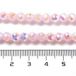 Стеклянные бусины с гальваническим покрытием &nbsp;GLAA-A014-01B