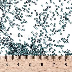 MIYUKIラウンドロカイユビーズ  日本製シードビーズ  15/0  （rr362)ルビー裏地付きエメラルド光沢  1.5mm  穴：0.7mm  約250000個/ポンド&nbsp;SEED-G009-RR0362