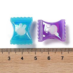 Цвет AB покрытием акриловые бусины SACR-I005-11