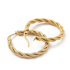 Серьги-кольца из нержавеющей стали 303 с булавками из нержавеющей стали 316 для женщин EJEW-F285-38G