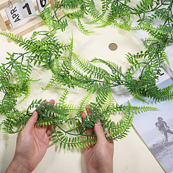 Пластиковый искусственный персидский листовой ротанг DIY-WH0671-112