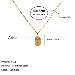 Collana con ciondolo a forma di costellazione zodiacale in acciaio inossidabile 304 e catena a graffetta&nbsp;ZP0058-3