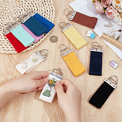 12 Schlüsselanhänger aus Polycotton&nbsp;KEYC-BC00002