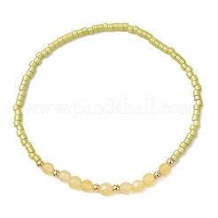 Браслеты из стеклянного бисера и натурального агата для женщин&nbsp;BJEW-MZ00311-03