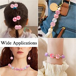 100шт прозрачные и непрозрачные акриловые бусины&nbsp;SACR-CJ0001-85