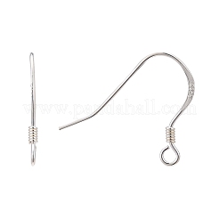 925スターリングシルバーピアスフック  スタンプ925個付き  銀  16x20x1.3mm  穴：1.5mm  ピン：0.5mm&nbsp;X-STER-K167-049C-S