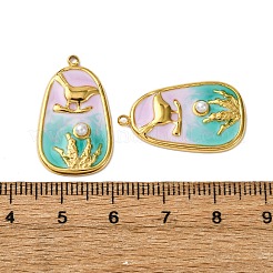 Подвески из нержавеющей стали 304 с эмалью&nbsp;X1-STAS-L299-22G-01