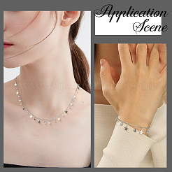 Наборы для самостоятельного изготовления цепочек из латуни с микропаве из прозрачного кубического циркония&nbsp;DIY-BBC0002-63P