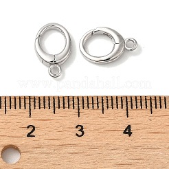 ロジウムメッキ 925 スターリングシルバー ツイスター クラスプ  s925スタンプあり  プラチナメッキ  12x7x2.5mm  穴：1.4mm&nbsp;STER-D006-14P