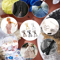 200 набор 5-х цветных латунных крючков и петель для одежды KK-NB0003-09