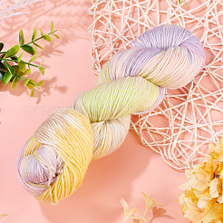 1 моток пряжи 80% шерсть 20% акрил радужного сегментного крашения OCOR-TA0003-02E