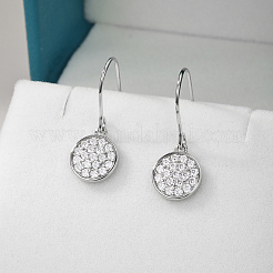 Boucles d'oreilles pendantes en argent sterling pavé de moissanite pour femme&nbsp;ZF9652