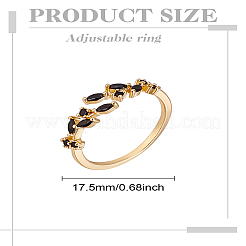 1 anillo de puño de latón con micro pavé de circonita cúbica para mujer&nbsp;RJEW-LP0002-23B