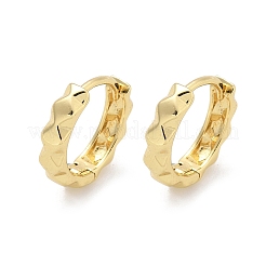 Фактурные серьги-кольца из латуни EJEW-Z102-40G