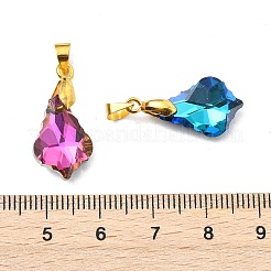 Ab Farbe galvanisieren Glas-Anhänger überzogen&nbsp;PALLOY-JF05303-02