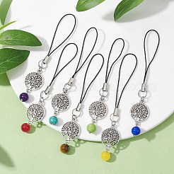 Ремешки для мобильных телефонов из натуральных и синтетических драгоценных камней HJEW-JM01469