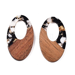 Подвески из прозрачной смолы и ореха RESI-T057-02A