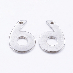 Pendentifs en acier inoxydable 201 résistant au ternissement&nbsp;STAS-F128-01P-6