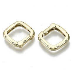 Messing micro pave zirkonia federringringe&nbsp;ZIRC-S061-204G-NF