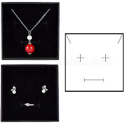 Красно-бумажные картонные шкатулки для драгоценностей CBOX-BC0001-15B