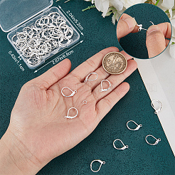 60 шт. латунные серьги с защелкой KK-CN0003-06