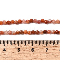 Натуральный красный агат бисер нитей&nbsp;G-G343-B02-3mm