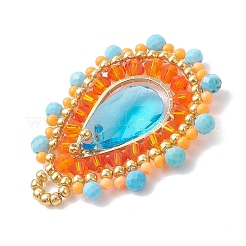 Подвески из натурального окрашенного магнезита&nbsp;PALLOY-MZ01218-02