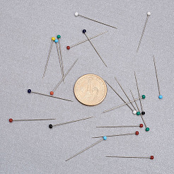 Многоцветная 1 коробка длиной 37 мм круглый шар карты накидывает штифты с точками иглы FIND-N0002-001-B