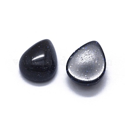合成ブルーゴールドストーン青金砂石カボション  ティアドロップ  8x6x3mm&nbsp;G-O175-22-02