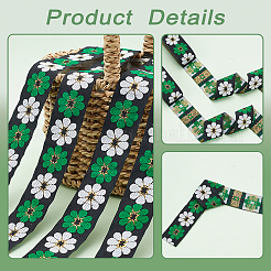 Вышивка полиэфирными лентами в этническом стиле&nbsp;LS-OCOR-WH0070-10F-03