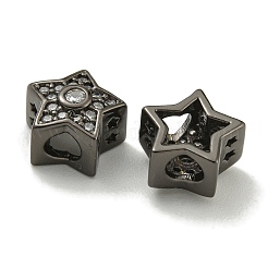 Покрытие стойки латунь микропаве прозрачные кубические циркониевые бусины KK-A220-04B