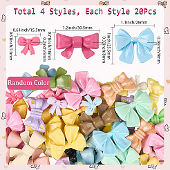 Кабошоны из смолы 80шт 4 стиля CRES-SC0003-06C