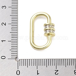 Schlüsselanhängerringe aus Messing mit Mikropavé und Zirkonia&nbsp;KK-M293-50G