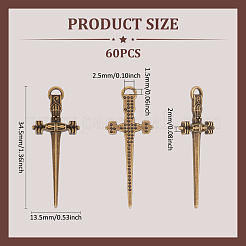 60 шт. Подвески из сплава в тибетском стиле FIND-UN0007-65