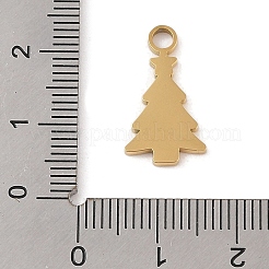 Breloques en émail et acier inoxydable 304 plaqué ion (IP) sur le thème de Noël&nbsp;STAS-Z083-08G-03