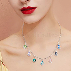 Цинковый сплав с подвесками из кубического циркония&nbsp;FIND-HY0003-98S