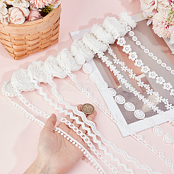 25 ярд 10-х стилей кружевной ленты с вышивкой из молочного волокна OCOR-DR0001-13B
