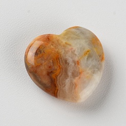 Сердце без дыр натуральный сумасшедший агат сердце пальмовый камень&nbsp;G-WH0016-11