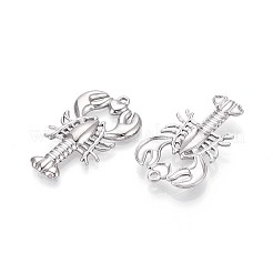 Лобстер из нержавеющей стали 304 с подвесками в виде сердца STAS-T067-26P