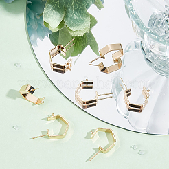 20 шт. латунные серьги-гвоздики KK-BBC0004-33